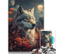 1000 Piece Jigsaw Fantasy Wolf Jigsaw Puzzle 1000 Pieces for Adults,Vibrant And Unique Design Relaxing & Challenging Puzzle Experience 50x75cm