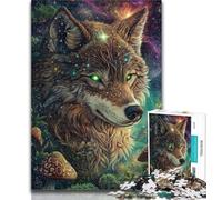 1000 Piece Jigsaw Fantasy Wolf Jigsaw Puzzles 1000 Pieces for Adults Teens,Diy Modern Wall Art Unique Gift Home Decor 50x75cm