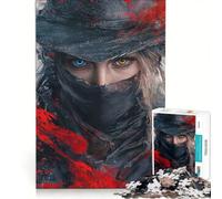 1000 Piece Jigsaw Female Blood Hunter, Hands-on Game, Train Your Brain And Hands, with Fully Interlocking Randomly Shaped Pieces 50x75cm