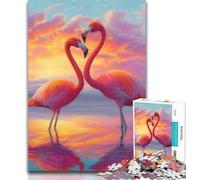 1000 Piece Jigsaw Flamingo Couple 1000 Piece Jigsaw Puzzles for Teenagers Gifts,Wall Decoration Unique Birthday And Xmas Gifts Suitable for And 14 50x75cm