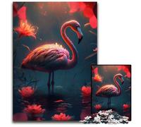 1000 Piece Jigsaw Floral Fantasy Flamingo Challenging Puzzles Interactive Family Game, Brain Challenge, Educational Toy 50x75CM/19.68x29.52inch