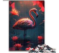 1000 Piece Jigsaw Floral Fantasy Flamingo Difficult Puzzles for Adults size 50x75cm Educational Activity for Cognitive Skills Cognitive Skill Improvement