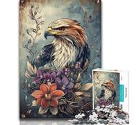 1000 Piece Jigsaw Flower Eagle Jigsaw Puzzle 1000 Pieces for Adults,Train Your Brain And Hands Birthday Present, Gifts 50x75cm
