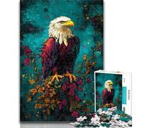 1000 Piece Jigsaw Flower Eagle Puzzles for Adults And Teenagers,Stress Reliever Difficult Challenge Enhance Love between Couples 26x38cm