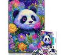 1000 Piece Jigsaw Flower Panda Jigsaw Puzzles for Teenagers 1000 Pieces,Educational Stress Relief Toy Great Gifts And Toys (50x75cm)