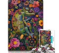 1000 Piece Jigsaw Flowers Color Chameleon Adult Jigsaws 1000 Piece,Toys Educational Games Stress Relieving Artists Collection, Fine Art (50x75cm)