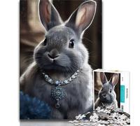 1000 Piece Jigsaw Fluffy Bunny Jigsaw Puzzles for Teenagers,Educational Games Home Decoration Deal As Gifts for The Whole Family (50x75cm)