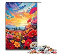 1000 Piece Jigsaw for Adults A sea of flowers on the farm Puzzle Hands on Game 75x50cm