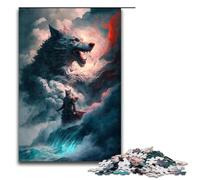 1000 Piece Jigsaw for Adults Animal Nebula Wolf Wooden Puzzles Adults Educational Game Challenge Toy 1000 PCS(75x50cm)