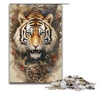 1000 Piece Jigsaw for Adults Animal Tiger Jigsaw Puzzle for Kids Paper Puzzle Educational Game for Adult 1000 PCS(38x26cm)