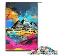 1000 Piece Jigsaw for Adults Art Ancient Egyptian Pyramids Jigsaw Puzzle for Kids Paper Puzzle Educational Game for Adult 1000PCS(38x26cm)