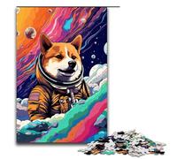1000 Piece Jigsaw for Adults Astronaut Shiba Inu by SplattersLots of Thick Color Puzzle Game Perfect Decoration for Teens Age 14 Years Up 75x50cm
