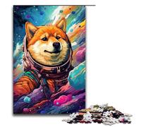 1000 Piece Jigsaw for Adults Astronaut Shiba Inu by SplattersLots of Thick Color Puzzle Hands on Game 75x50cm