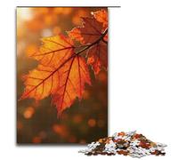 1000 Piece Jigsaw for Adults Autumn Leaves Falling Wooden Puzzles Adults Educational Game Challenge Toy 1000 PCS(38x26cm)
