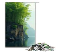 1000 Piece Jigsaw for Adults Bamboo on The Cliff Wooden Puzzles Adults Educational Game Challenge Toy 1000 PCS(75x50cm)