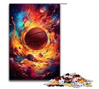 1000 Piece Jigsaw for Adults Basketball in Space Jigsaw Puzzles for Adults Wood Puzzle Challenging Game 1000 PCS(75x50cm)