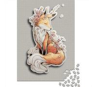 1000 Piece Jigsaw for Adults, Cherry Blossom Fox Sticker, 70x50cm/1000pcs | For New Year downtime after the celebrations, this adult jigsaw puzzle with 1000 pieces creates puzzle time on colder days.