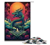 1000 Piece Jigsaw for Adults Chinese Dragon Jigsaw Puzzles for Adults Wood Puzzle Challenging Game 75x50cm