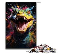 1000 Piece Jigsaw for Adults Colorful Fantasy Crocodile Jigsaw Puzzle for Kids Wood Puzzle Educational Game for Adult 1000 PCS(75x50cm)