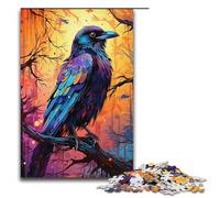 1000 Piece Jigsaw for Adults Colorful Fantasy Crow Jigsaw Puzzles for Adults Paper Puzzle Challenging Game 1000 PCS(38x26cm)