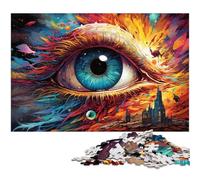 1000 Piece Jigsaw for Adults Colorful Fantasy Eagle Eye Puzzle for Kids Paper Puzzle Educational Game for Adult 1000 PCS(38x26cm)