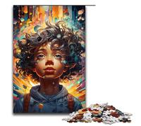 1000 Piece Jigsaw for Adults Colorful Fantasy Little Boy Jigsaw Puzzles for Adults Wood Puzzle Challenging Game 1000 PCS(75x50cm)