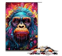 1000 Piece Jigsaw for Adults Colorful Gorillas Wooden Puzzles Adults Educational Game Challenge Toy 1000 PCS(75x50cm)