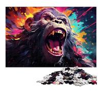 1000 Piece Jigsaw for Adults Colorful Psychedelic Art Pilot Monkey Puzzle for Kids Paper Puzzle Educational Game for Adult 1000 PCS(38x26cm)
