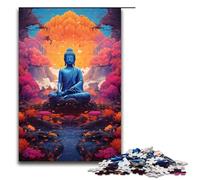 1000 Piece Jigsaw for Adults Colorful Psychedelic of A Buddha Jigsaw Puzzle for Kids Wood Puzzle Educational Game for Adult 1000 PCS(75x50cm)