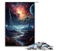 1000 Piece Jigsaw for Adults Colorful Psychedelic Planetary Landscape Jigsaw Puzzles for Adults Wood Puzzle Challenging Game 1000 PCS(75x50cm)