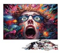 1000 Piece Jigsaw for Adults Colorful Scary Humans Puzzle for Kids Wood Puzzle Educational Game for Adult 1000pcs(75x50cm)