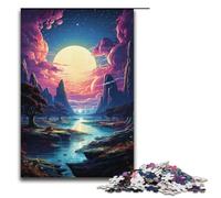 1000 Piece Jigsaw for Adults Fantasy Colorful Planet Landscape Wooden Puzzles Adults Educational Game Challenge Toy 1000 PCS(38x26cm)
