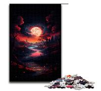 1000 Piece Jigsaw for Adults Full Moon Colourful Puzzle Hands on Game 75x50cm