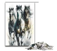 1000 Piece Jigsaw for Adults Group of Arabian Stallions Educational Puzzle Educational Game for Birthday Chrismas 75x50cm