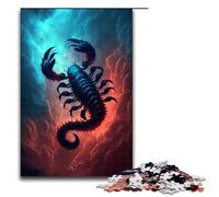 1000 Piece Jigsaw for Adults Intense Cloud Scorpio Jigsaw Puzzles for Adults Wood Puzzle Challenging Game 75x50cm
