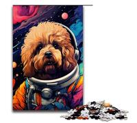 1000 Piece Jigsaw for Adults Jigsaw Astronaut Poodle by SplattersLots of Thick Color Puzzle Wall Decoration Suitable for Desktop Decoration 75x50cm