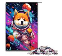 1000 Piece Jigsaw for Adults Jigsaw Astronaut Shiba Inu Baby by SplattersLots of Thick Color Puzzle Wall Decoration Suitable for Desktop Decoration 75x50cm