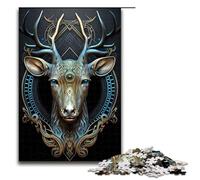 1000 Piece Jigsaw for Adults Jigsaw Mystical Astrology Deer Puzzle Wall Decoration Stress Reliever 75x50cm
