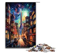 1000 Piece Jigsaw for Adults Jigsaw Psychedelic Downtown San Francisco at Night Puzzle Wall Decoration Stress Reliever 1000 PCS