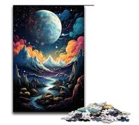 1000 Piece Jigsaw for Adults Jigsaw The Colorful Psychedelia of Cosmic Mountain Puzzle Wall Decoration Stress Reliever 75x50cm