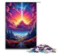 1000 Piece Jigsaw for Adults Jigsaw The Colorful Psychedelia of Space Shuttle Dawn Puzzle Wall Decoration Suitable for Desktop Decoration 75x50cm
