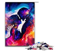 1000 Piece Jigsaw for Adults Jigsaw Twin Flame Couple In Love Puzzle Wall Decoration Stress Reliever 75x50cm