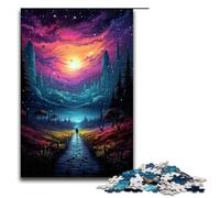 1000 Piece Jigsaw for Adults Jigsaw Walking Alone at Night Puzzle Wall Decoration Stress Reliever 75x50cm