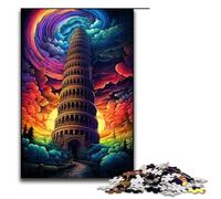 1000 Piece Jigsaw for Adults Leaning Tower of Pisa Italy Jigsaw Puzzle for Kids Wood Puzzle Educational Game for Adult 1000PCS(75x50cm)