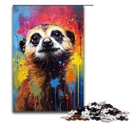1000 Piece Jigsaw for Adults Meerkat Colorful Jigsaw Puzzles for Adults Wood Puzzle Challenging Game 1000 PCS(75x50cm)