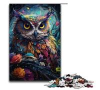 1000 Piece Jigsaw for Adults Painting Color Animal Owl Jigsaw Puzzle for Kids Wood Puzzle Educational Game for Adult 1000PCS(75x50cm)