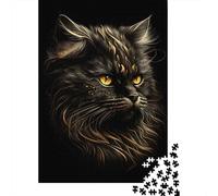 1000 Piece Jigsaw for Adults, Persian Cats Black Gold, 38x26cm/1000pcs