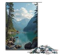 1000 Piece Jigsaw for Adults Picturesque Landscape Wooden Puzzles Adults Educational Game Challenge Toy 1000 PCS(38x26cm)