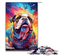 1000 Piece Jigsaw for Adults Robot Bulldogs by of Thick Coloured Clour Puzzle for Kids Wood Puzzle Educational Game for Adult 75x50cm