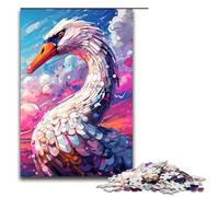 1000 Piece Jigsaw for Adults Robot Swan by SplattersLots of Thick Coloured Clouds Puzzle Game Perfect Decoration for Teens Age 14 Years Up 1000 PCS